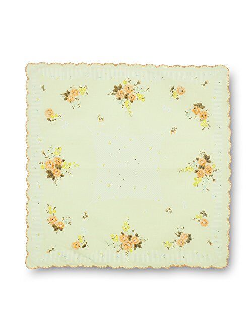 GB Women's 100% Cotton Handkerchiefs Assorted with Wavy Edge and Print Floral