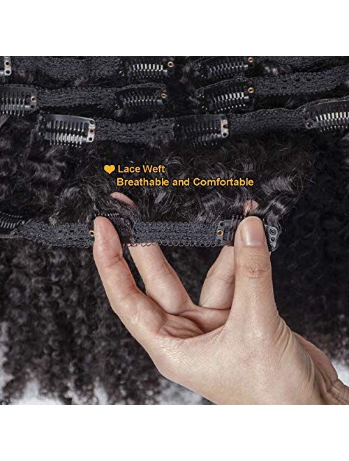 VTAOZI Brazilian 100% Unprocessed Virgin Human Hair Curly Bundles with Closure/Frontal&Curly Clip in Hair Extensions/Drawstring Ponytail Extension