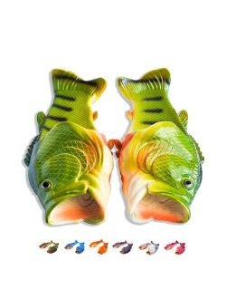 Coddies Fish Flip Flops | Unisex Sandals, Bass Slides, Slippers, Pool, Beach & Shower Shoes | Men, Women & Kids