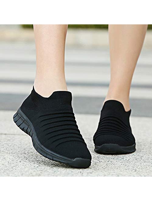 ZOVE Women Sock Walking Shoes Fashion Slip-on Sneakers Casual Lightweight Tennis Athletic Work Shoe Non Slip