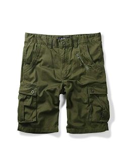 Men Multi Pockets Cargo Relaxed Casual Shorts