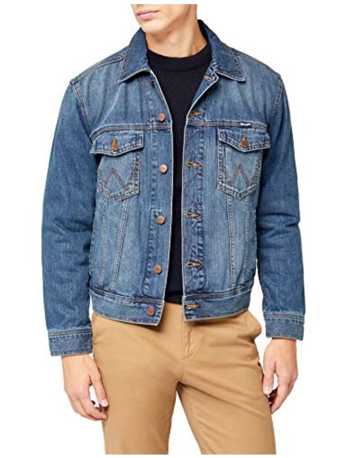 Wrangler Mens Rinsed Denim Jacket