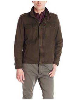 Men's Washed Cotton Two Pocket Military Jacket