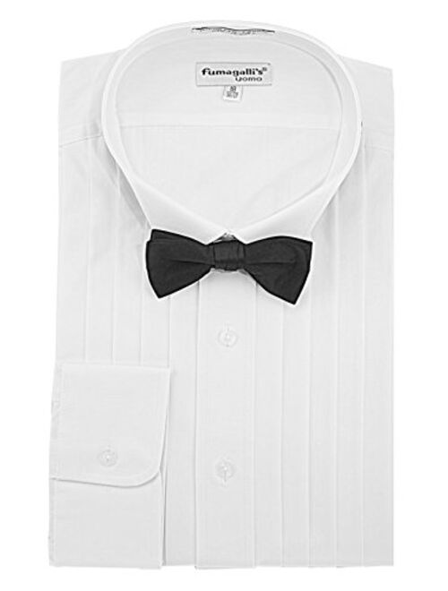 Neil Allyn 100% Cotton, Wing Collar, Tuxedo Shirt (Big and Tall) with Bow-Tie