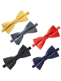 Elegant Pre-tied Bow ties Formal Tuxedo Bowtie Set with Adjustable Neck Band,Gift Idea For Men And Boys(5/8/10/20 Pcs)