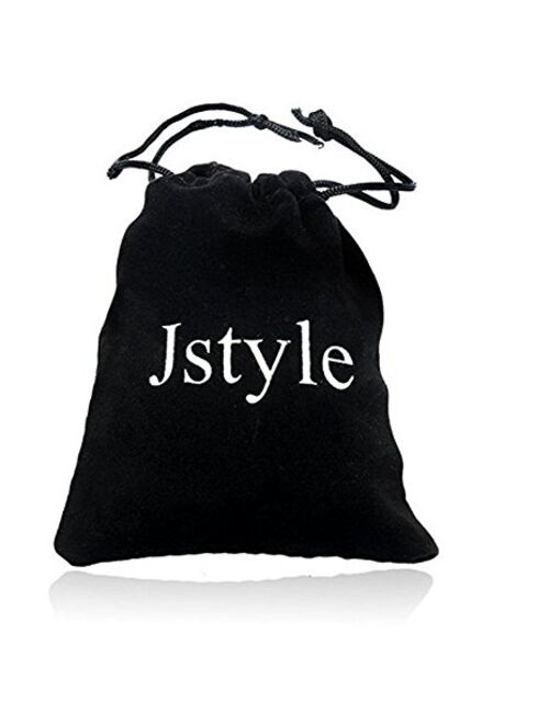Jstyle 4 Pairs Stainless Steel Stud Earrings for Men Women Hoop Earrings Huggie Piercing 18G