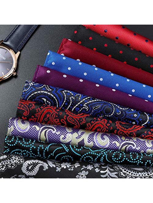 Pocket Squares for Men 20 Pack Mens Pocket Squares handkerchiefs Set Assorted Colors with Gift Box