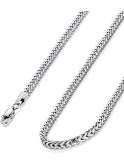 FIBO STEEL 3-6mm Curb Chain Necklace for Men Stainless Steel Biker Punk Style, 16-36 inches