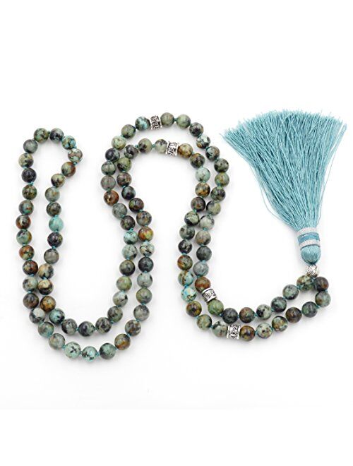 Malahill mala Beads Necklace for Women Man, mala Bracelet, Prayer Beads Necklace