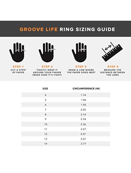 Groove Life Silicone Wedding Ring for Men - Breathable Rubber Rings for Men, Lifetime Coverage, Unique Design, Comfort Fit Mens Ring - Original Solid
