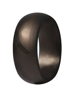 ThunderFit Silicone Wedding Ring for Men, Rubber Wedding Band - Width 8.7mm - Thickness 2.5mm