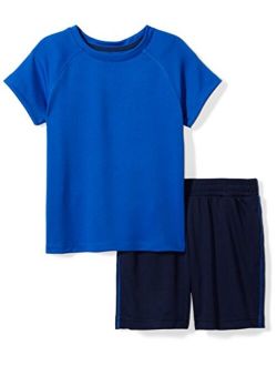 Amazon Brand - Spotted Zebra Boys Active Short-Sleeve T-Shirt and Shorts Set