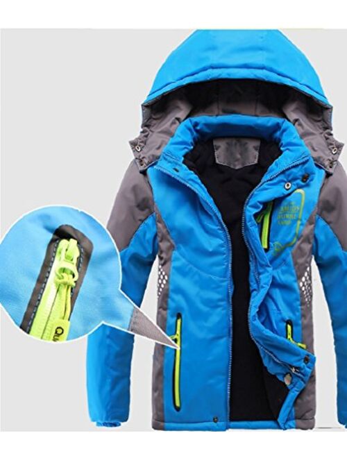Valentina Latest Boys Thicken Fleece Hooded Jacket Warm Quilted Coat Outdoor Cool Cute Fashion for Winter Autumn Spring