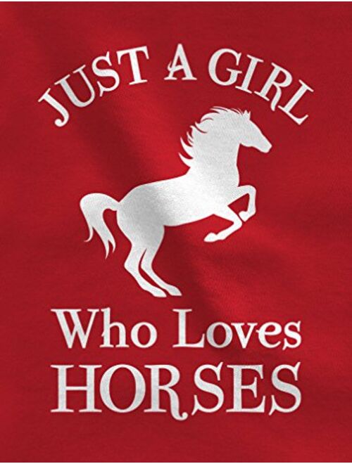 A Girl Who Loves Horses Horse Lover Gift Girls' Youth Hoodie