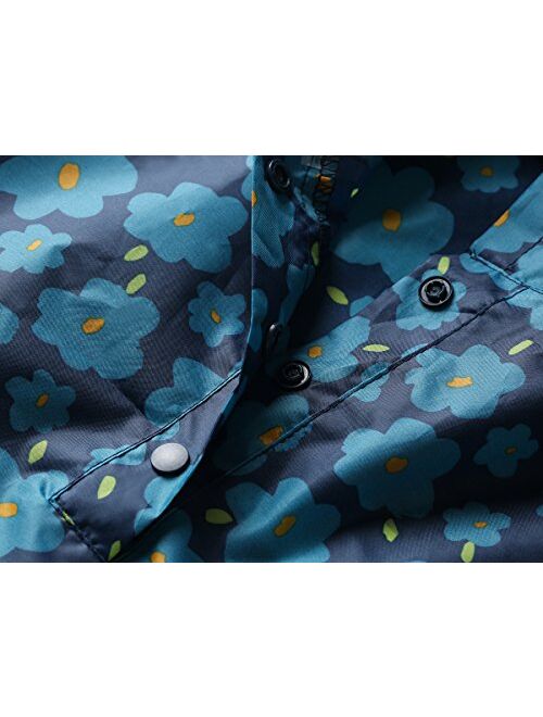 Lightweight Kids Rain Poncho Jacket Waterproof Outwear Rain Coat