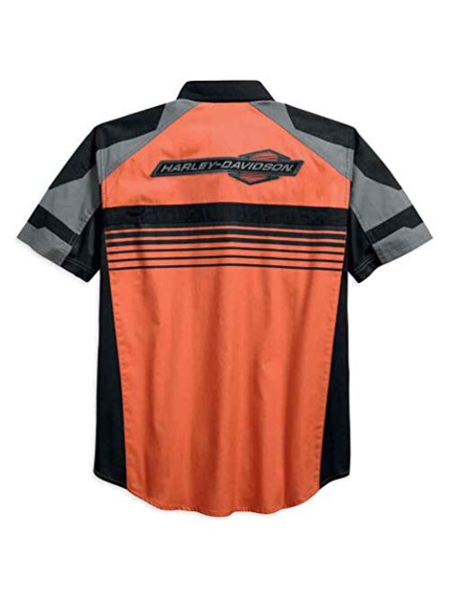 Harley Davidson Harley-Davidson Men's Performance Vented Stripe Short Sleeve Shirt 96116-18VM