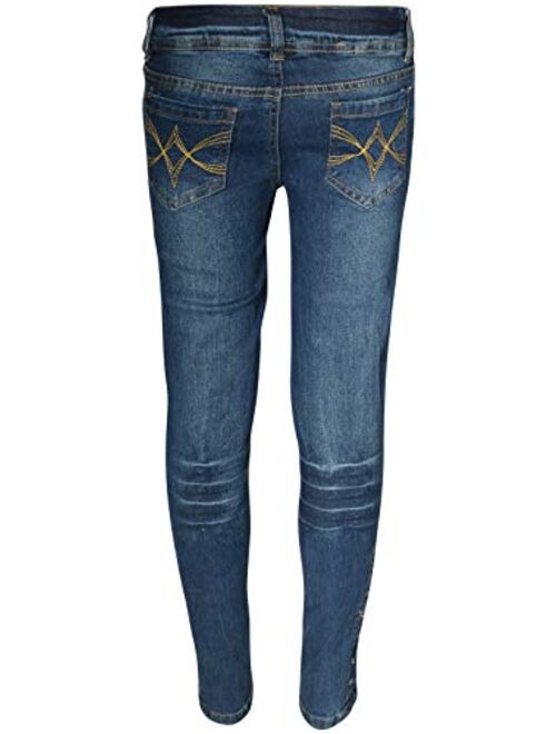 dollhouse Girl's Denim Skinny Jeans with Fashion Designs
