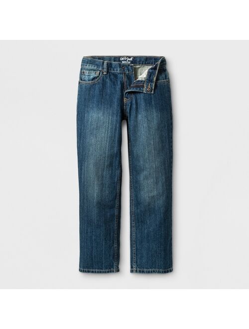 Boys' Relaxed Straight Fit Jeans - Cat & Jack Blue