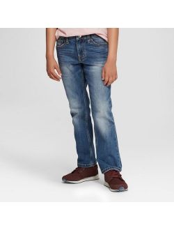 Boys' Stretch Straight Fit Jeans - Cat & Jack Medium Blue