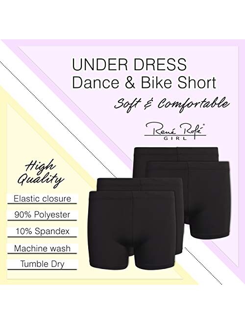 Rene Rofe Girls Under Dress Dance and Bike Short (4 Pack)