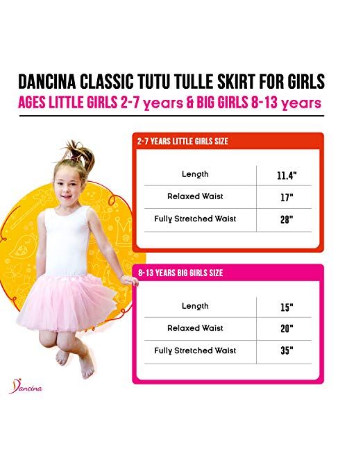 Dancina Classic Tutus for Girls (2 to 13 Years)