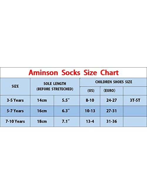 Aminson Grip Ankle Low Cut Athletic Socks - Kids Boys Girls Anti Non SkidSlip Slipper Crew Socks 6-12 Pack