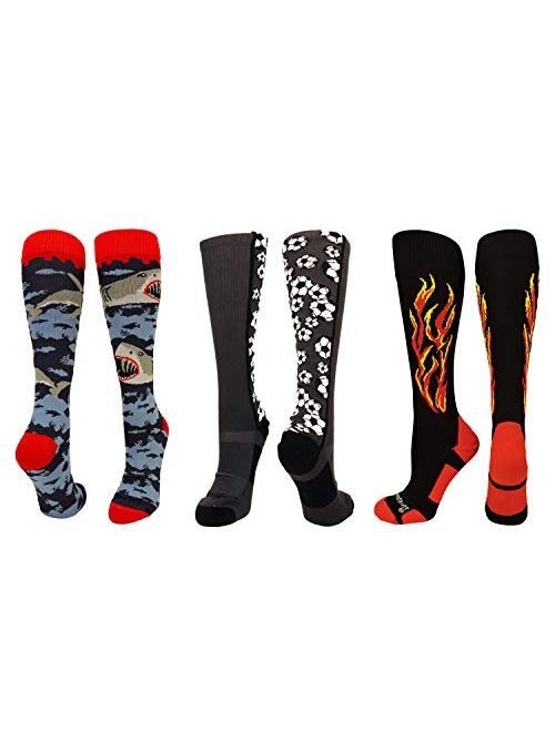 MadSportsStuff Crazy Soccer Socks with Soccer Balls Over The Calf Multiple Colors