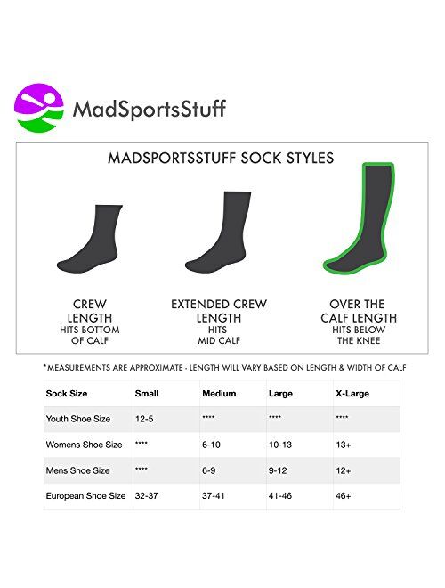 MadSportsStuff Crazy Soccer Socks with Soccer Balls Over The Calf (Multiple Colors)