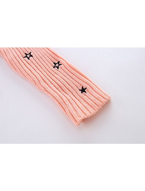 Mud Kingdom Toddler Girls Pullover Sweaters Cute Embroidered Stars