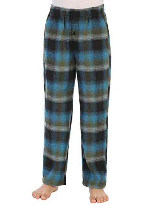 Gioberti Boys Yarn Dye Brushed Flannel Lounge & Pajama Pants with Elastic Waist