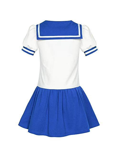 Sunny Fashion Girls Dress Sailor Moon Cosplay School Uniform Navy Suit Size 6-12