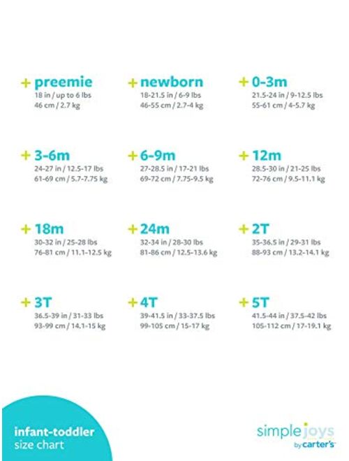 Simple Joys by Carter's Baby and Toddler Boys' 3-Pack Loose Fit Polyester Jersey Footed Pajamas