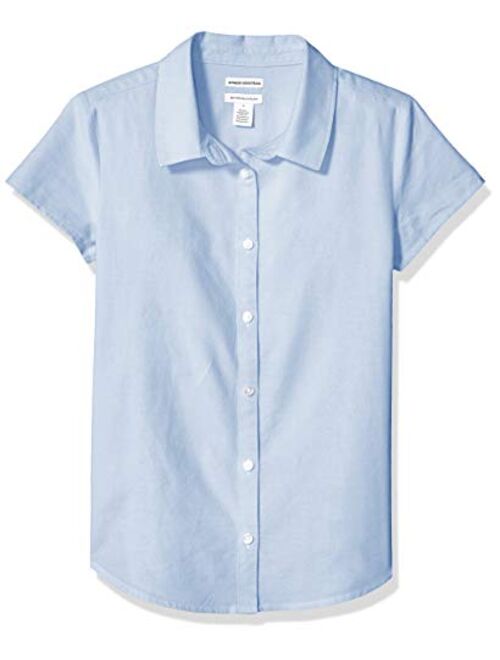 Amazon Essentials Girl's Short Sleeve Uniform Oxford Shirt