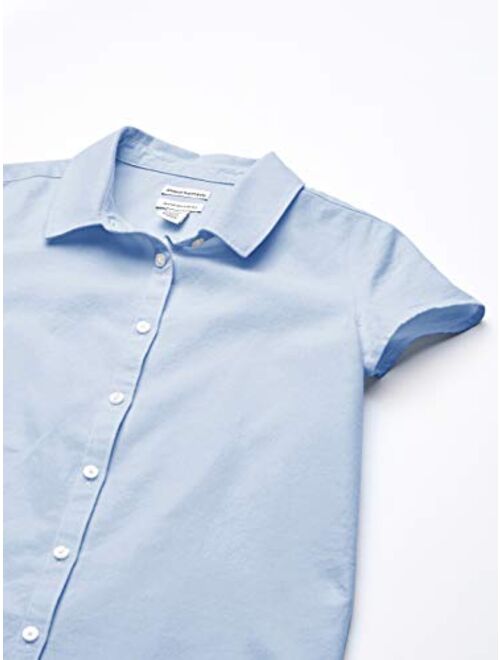 Amazon Essentials Girl's Short Sleeve Uniform Oxford Shirt