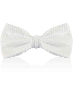 Luther Pike Seattle Bow Ties For Men - Mens Woven Pre Tied Bowties For Men Bowtie Tuxedo Solid Color Formal Bow Tie