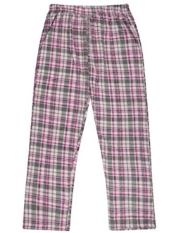 North 15 Girl's Super Cozy Mink Fleece Plaid Pajama Bottom (7-14)