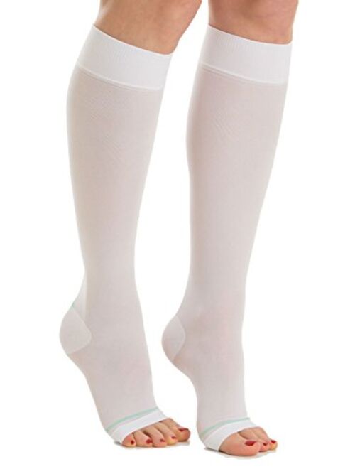 RelaxSan Antiembolism M0350A Open-toe anti-embolism knee high socks - 18 mmHg, 100% Made in Italy