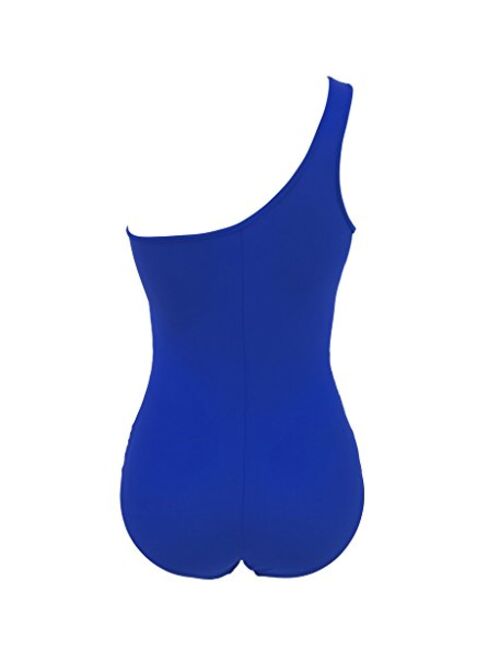 Uniarmoire Womens One Piece Swimsuit Mesh Swimwear Solid Bathing Suit