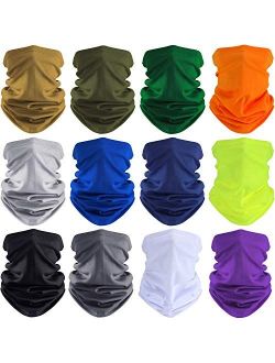 SATINIOR Summer Neck Gaiter Sun Protection Neck Gaiter Scarf UV Protection Balaclava Face Clothing for Outdoor Cycling Running Hiking Fishing Motorcycling (Pure Color, 12
