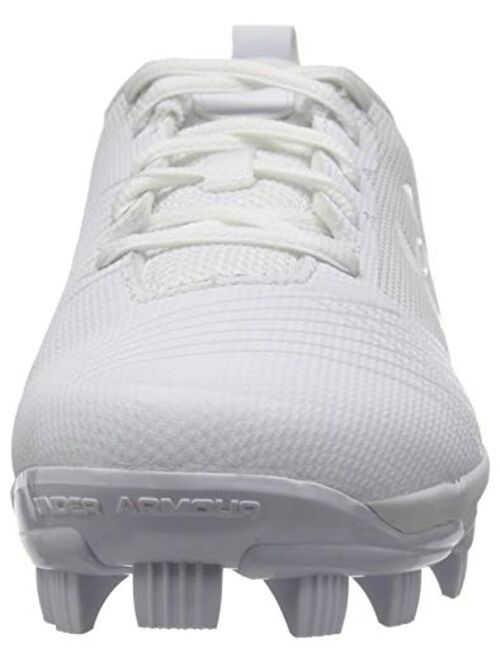 Under Armour Women's Glyde TPU Softball Shoe, White (100)/White, 6.5