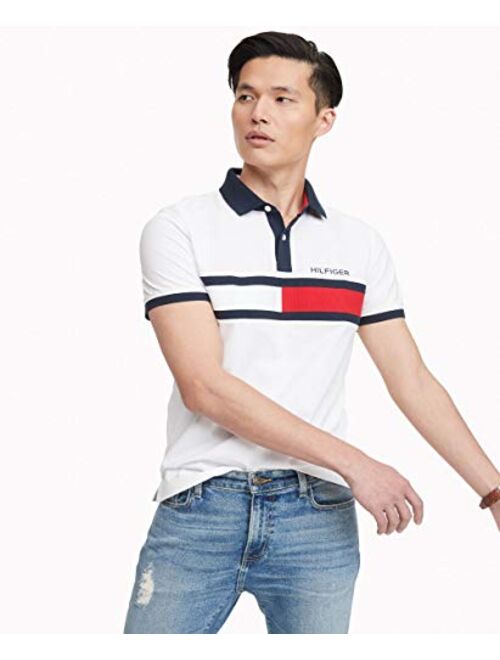 Tommy Hilfiger Mens Flag Pride Polo Shirts in Customs-Fit 