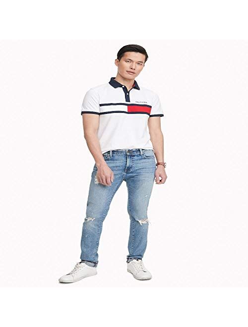 Tommy Hilfiger Men's Flag Pride Polo Shirts in Customs-Fit