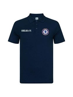 Chelsea Football Club Official Soccer Gift Mens Crest Polo Shirt