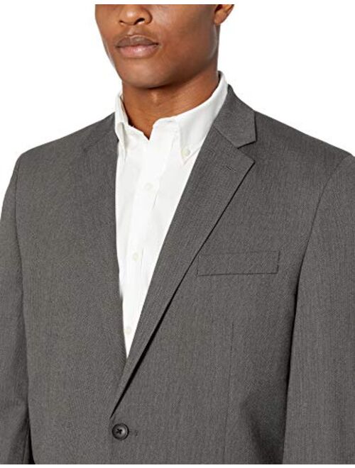 J.M. Haggar Men's 4-Way Stretch Diamond Weave Classic Fit Suit Separate Pant, Dark Grey, 50L