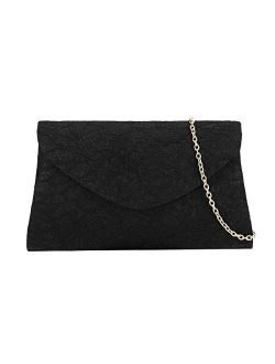 Charming Tailor Classic Lace Clutch Purse Formal Handbag Evening Bag for Prom/Wedding