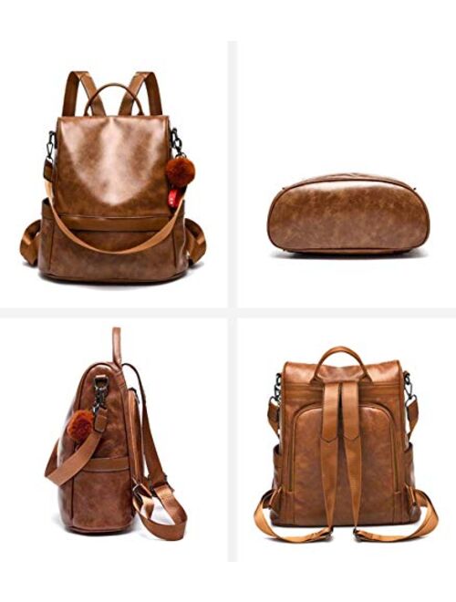 NAITOKE Women Backpack Anti-theft Backpack Lightweight Travel Shoulder Bag