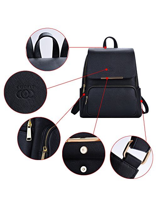 Backpack Purse, COOFIT Leather Backpack Women Purse Backpack Fashion Shoulder Backpack for Women Casual Daypack