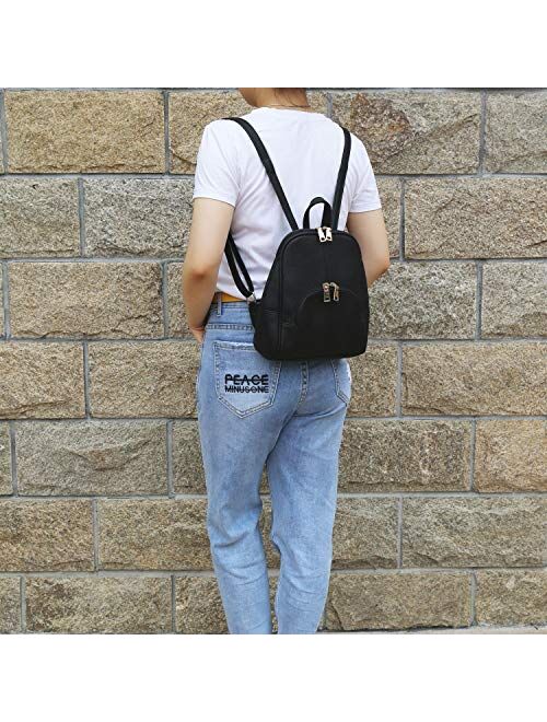 KKXIU Casual Mini Backpack Small Daypacks Purse Synthetic Leather for Girls and Women 
