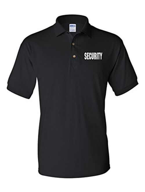 Gildan Peerless Embroidery Security Silkscreen Front & Back Black Sport Polo