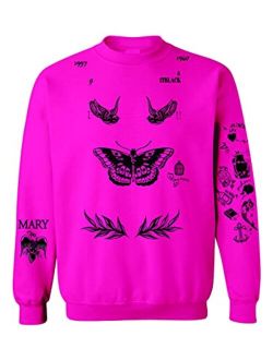 ALLNTRENDS Adult Sweatshirt Harry Tattoos 94 Cool Top Trendy